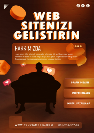 İşletmeniz için düzenlenebilir afiş reklam şablonu ve sosyal medya tasarımı.